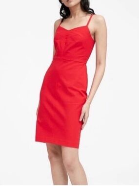 Banana Republic Ponte Red Dress